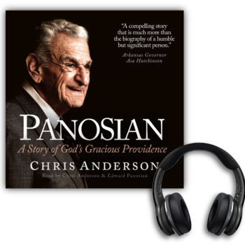 Panosian audiobook cover shadow headphones
